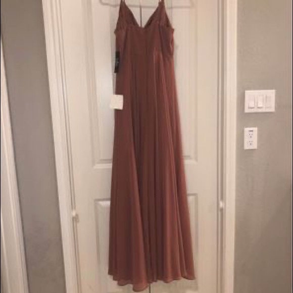 Formal Floor Length Rose Colored Dress - Picture 4 of 4